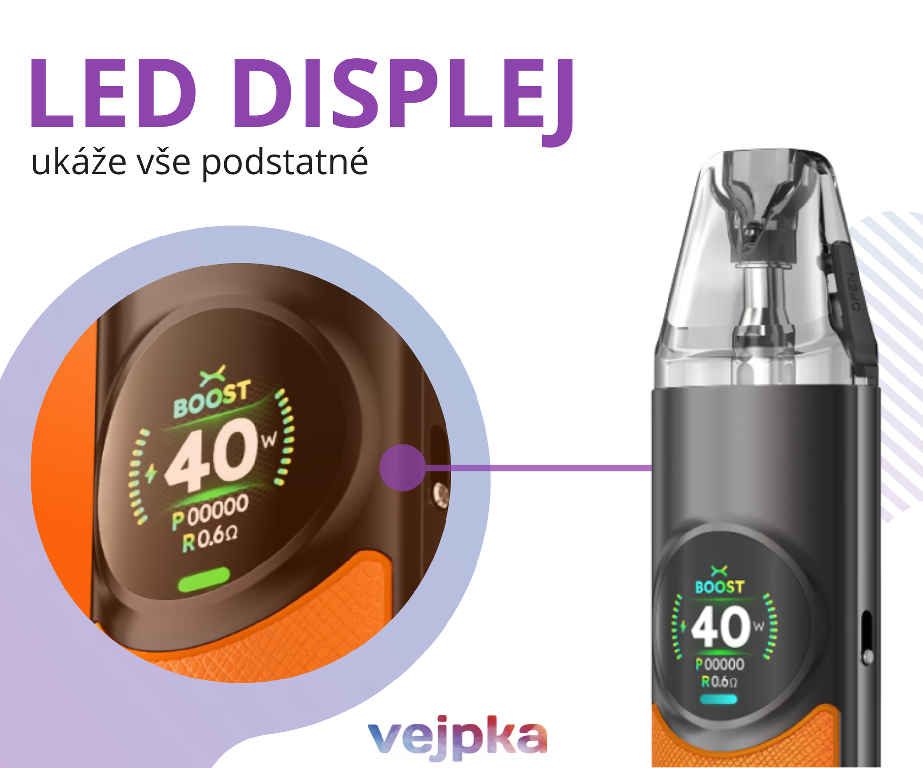 OXVA NEXlim detail displej